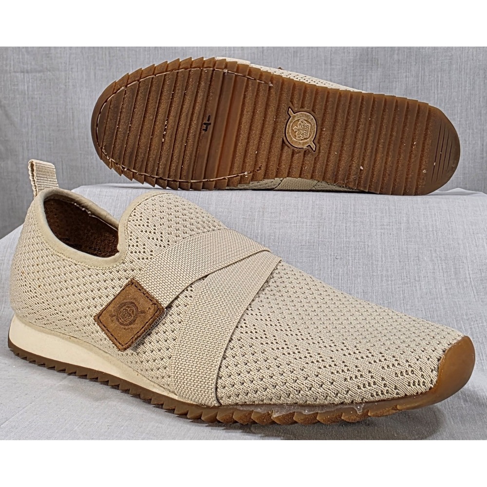 Born Womens Knit Slip On Sneakers Beige Tan‎ Elastic Strap Loafers BR0043278 10M - Picture 3 of 14